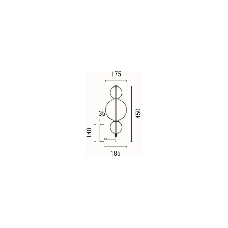 LED Zidna lampa LED/12,6W/230V 3000K