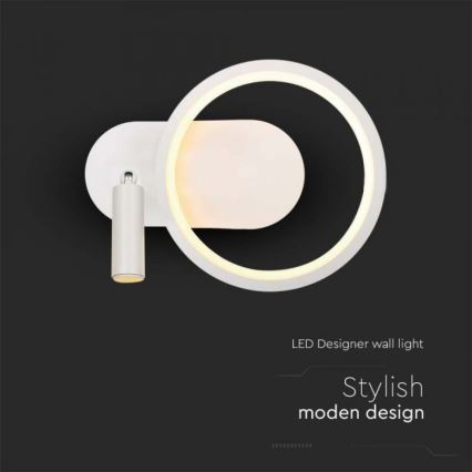 LED Zidna lampa LED/14W/230V 4000K bela