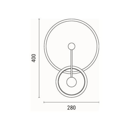 LED Zidna lampa LED/15W/230V 3000K