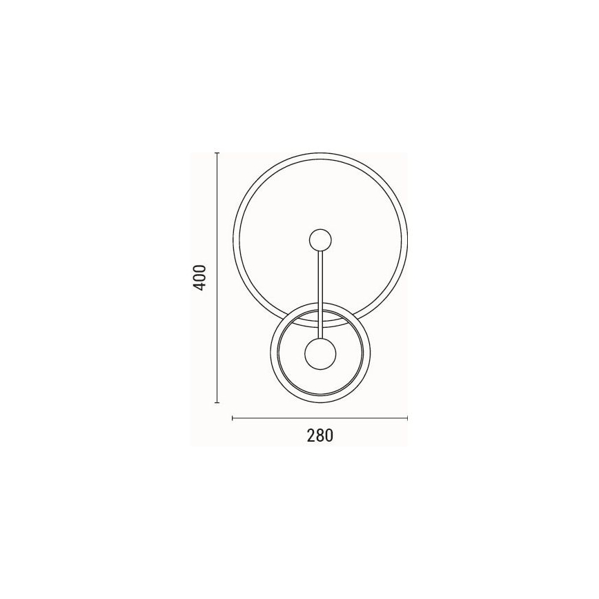 LED Zidna lampa LED/15W/230V 3000K