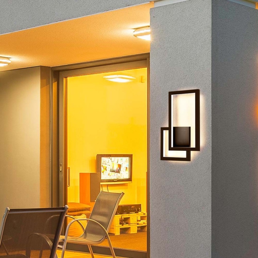 LED Zidna lampa LED/20W/230V 3000K braon
