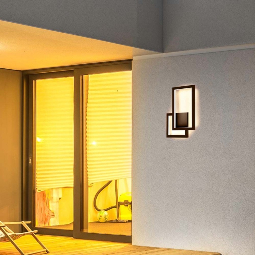 LED Zidna lampa LED/20W/230V 3000K braon
