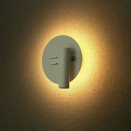 LED Zidna lampa LED/3W/230V + LED/6W/230V 3000K bela