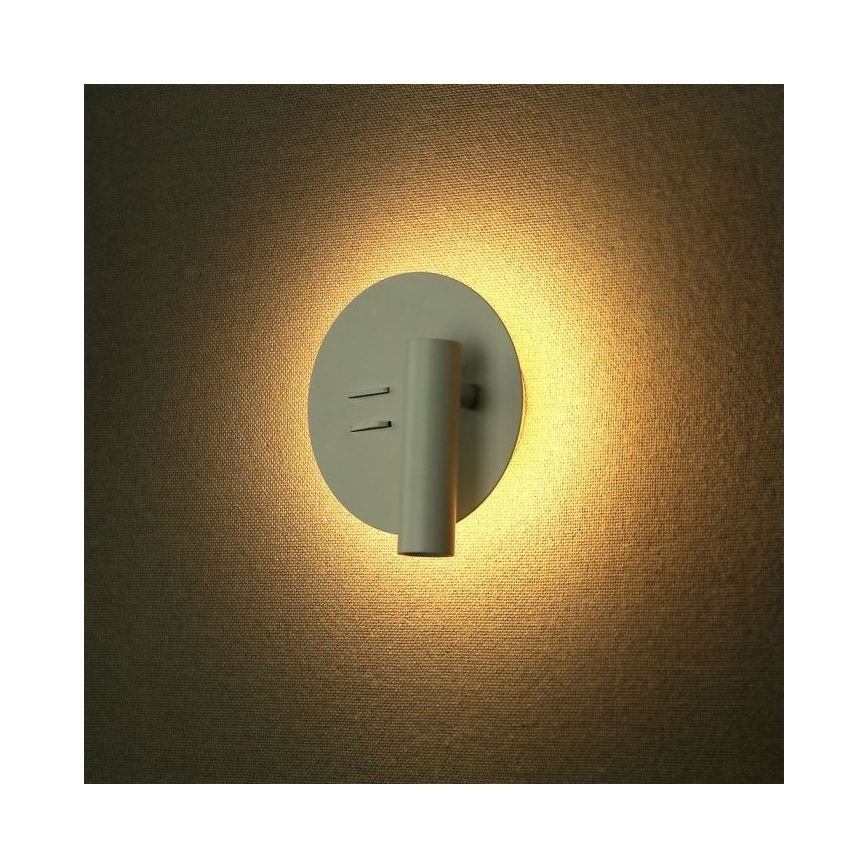 LED Zidna lampa LED/3W/230V + LED/6W/230V 3000K bela