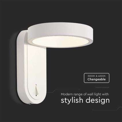 LED Zidna lampa LED/5W/230V 3000K/4000K bela
