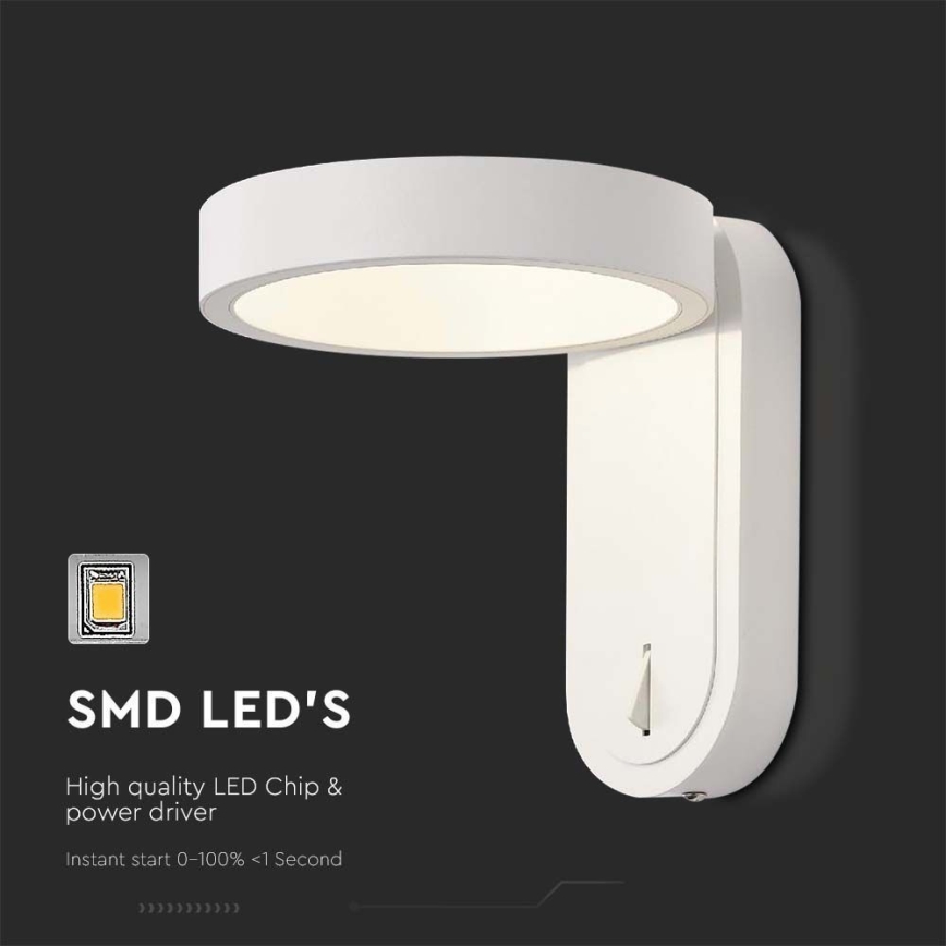 LED Zidna lampa LED/5W/230V 3000K/4000K bela