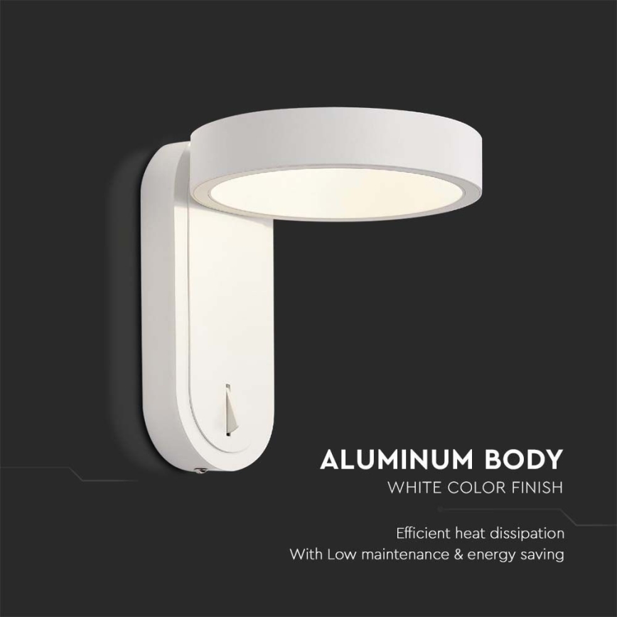 LED Zidna lampa LED/5W/230V 3000K/4000K bela
