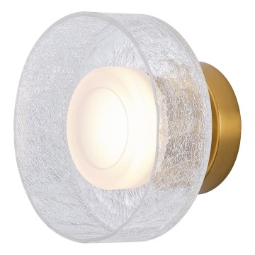 LED Zidna lampa LED/8W/230V 3000K zlatna/prozirna