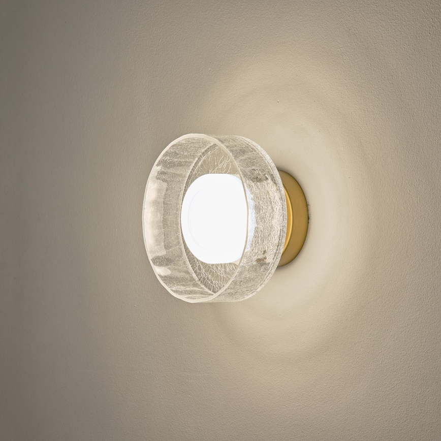 LED Zidna lampa LED/8W/230V 3000K zlatna/prozirna