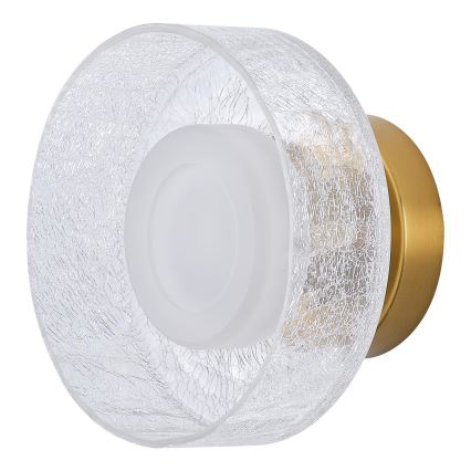 LED Zidna lampa LED/8W/230V 3000K zlatna/prozirna