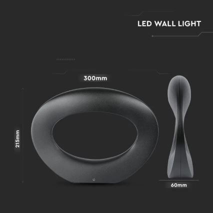 LED Zidna lampa LED/9W/230V