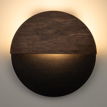 LED Zidna lampa LUNA LED/7W/230V pr. 26 cm crno/braon