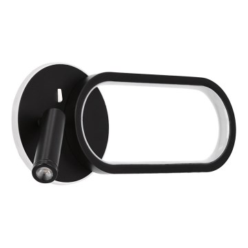 LED Zidna lampa MONET LED/13W/230V + LED/2W 3000/4000/6000K crno
