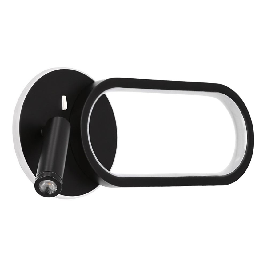 LED Zidna lampa MONET LED/13W/230V + LED/2W 3000/4000/6000K crno
