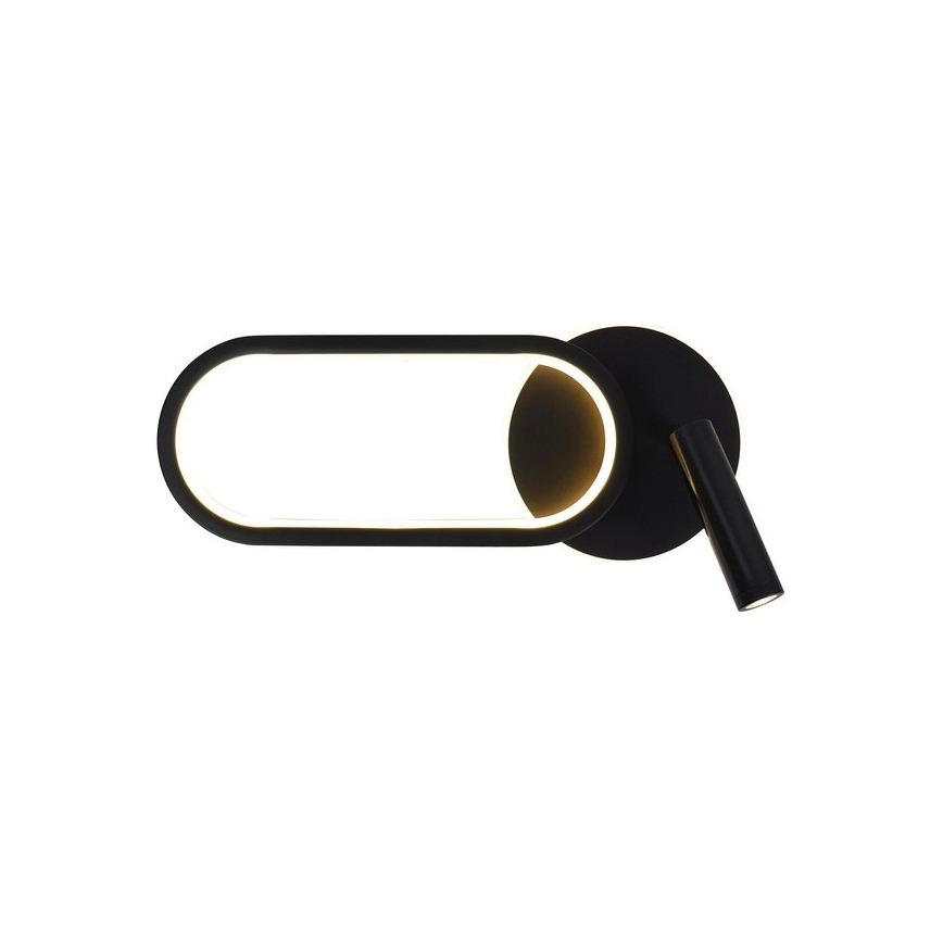 LED Zidna lampa MONET LED/13W/230V + LED/2W 3000/4000/6000K crno
