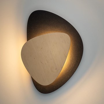 LED Zidna lampa PEDRA LED/7W/230V crno/bež