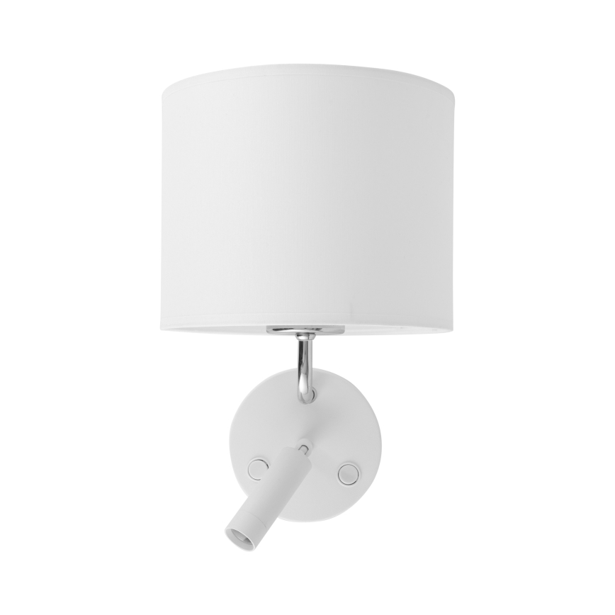 LED zidna lampa RICHI 1xE27/15W/230V + LED/3W/230V bela