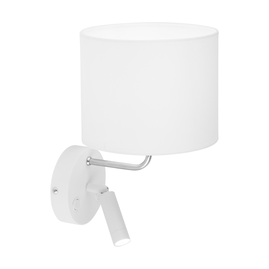 LED zidna lampa RICHI 1xE27/15W/230V + LED/3W/230V bela