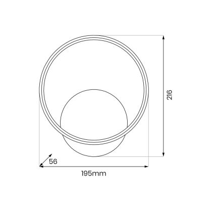 LED Zidna lampa ROTONDA LED/7W/230V zlatna