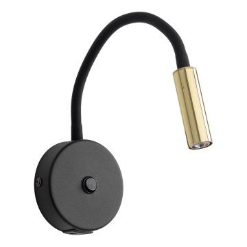 LED Zidna lampa sa USB portom LAGOS 1xG9/3W/5V 4000K crno/zlatna