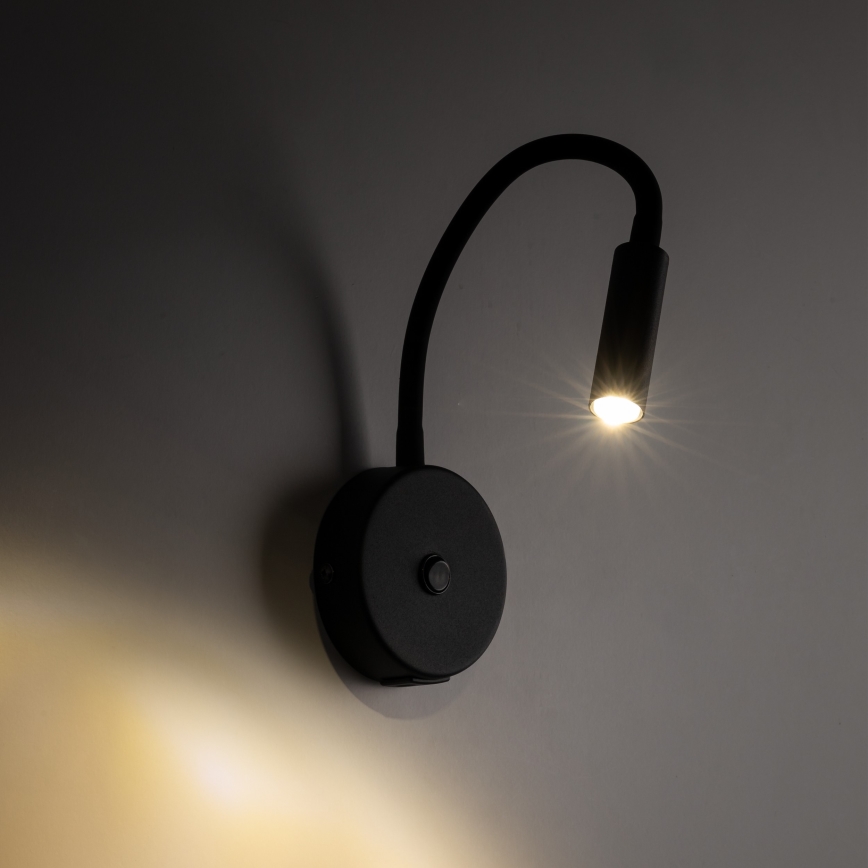 LED Zidna lampa sa USB portom LAGOS 1xG9/3W/5V 4000K crno