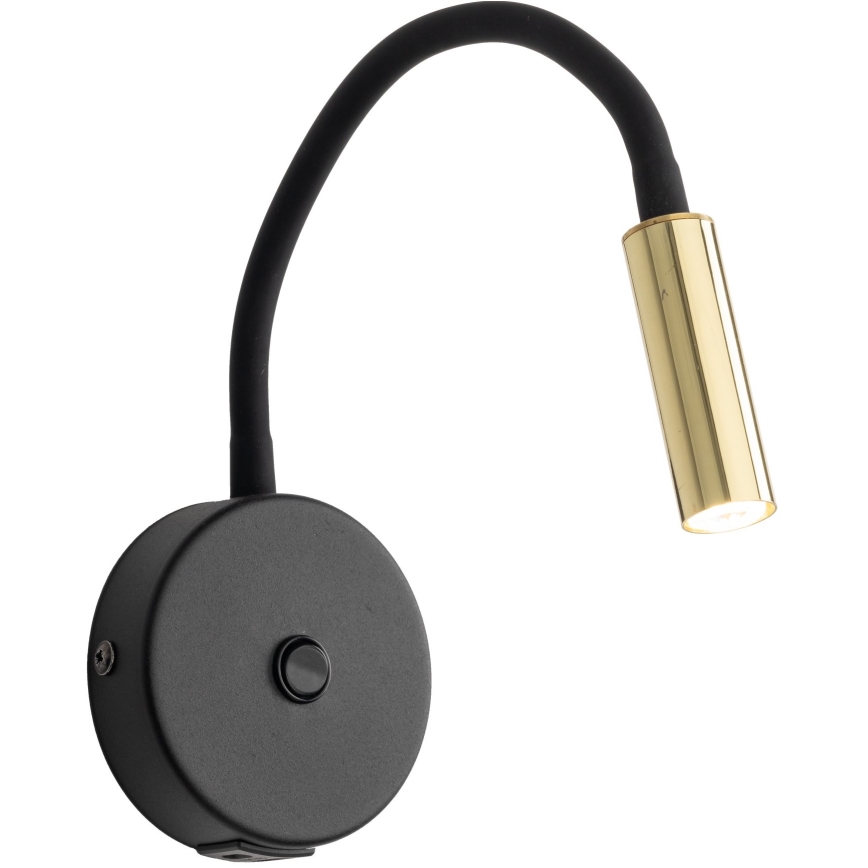 LED Zidna lampa sa USB portom LAGOS 1xG9/3W/5V 4000K crno/zlatna
