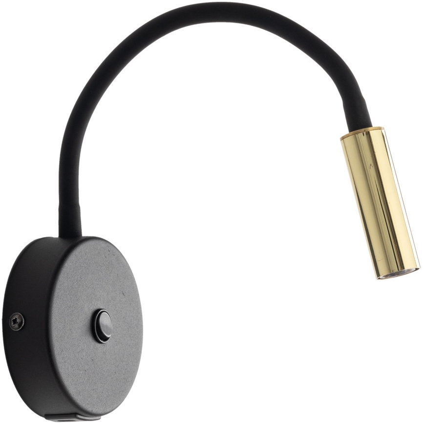 LED Zidna lampa sa USB portom LAGOS 1xG9/3W/5V 4000K crno/zlatna