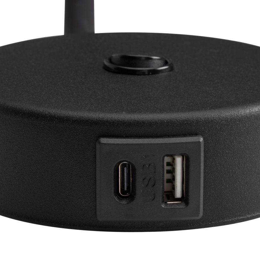 LED Zidna lampa sa USB portom LAGOS 1xG9/3W/5V 4000K crno/zlatna