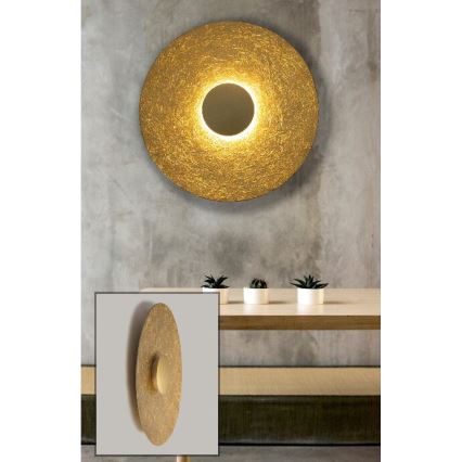 LED Zidna lampa SOLE LED/16W/230V pr. 65 cm zlatna