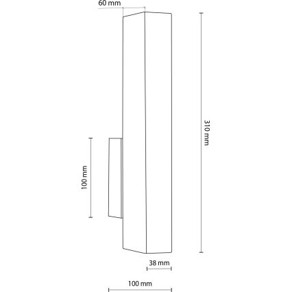 LED Zidna lampa TEO LED/3W/230V 3000K bor