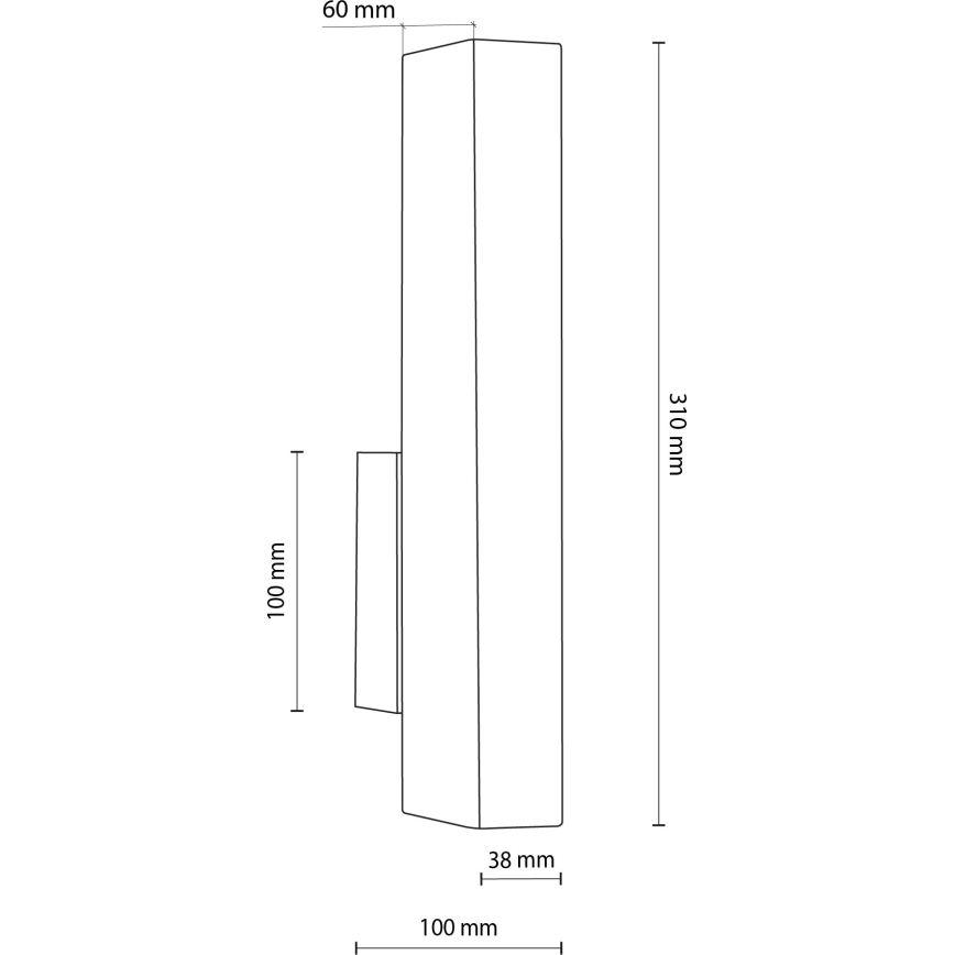 LED Zidna lampa TEO LED/3W/230V 3000K bor