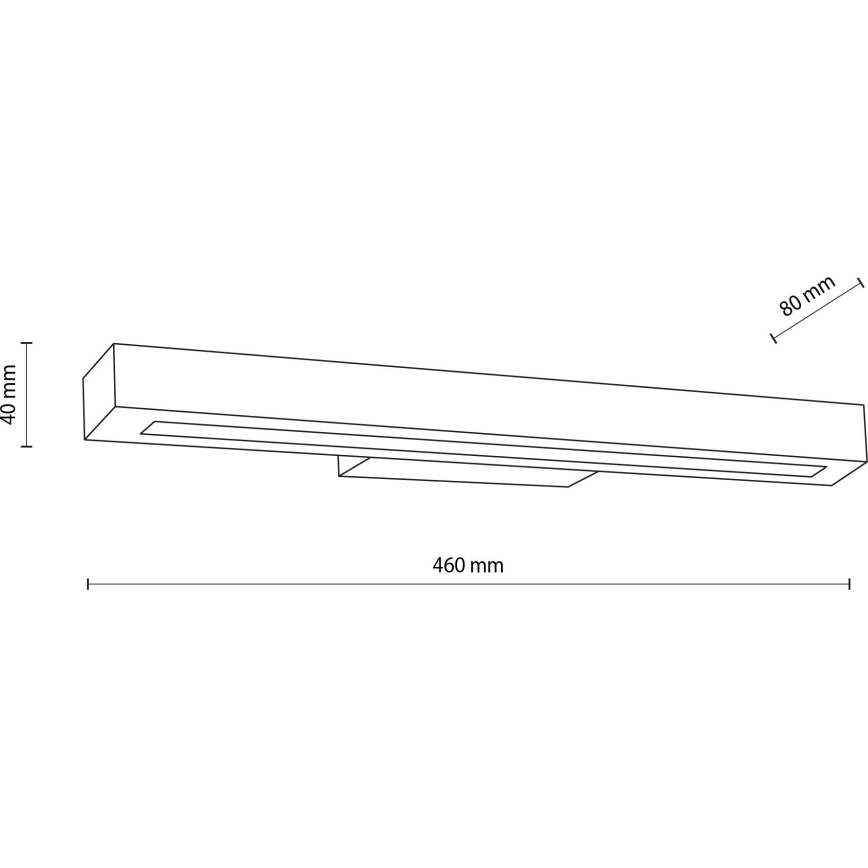 LED Zidna lampa TEO LED/8W/230V 3000K orah