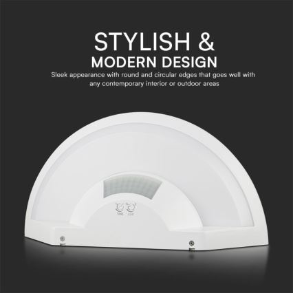 LED Zidna lampa za kupatilo sa senzorom SAMSUNG CHIP LED/10W/230V 4000K IP54 bela