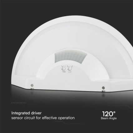 LED Zidna lampa za kupatilo sa senzorom SAMSUNG CHIP LED/10W/230V 4000K IP54 bela