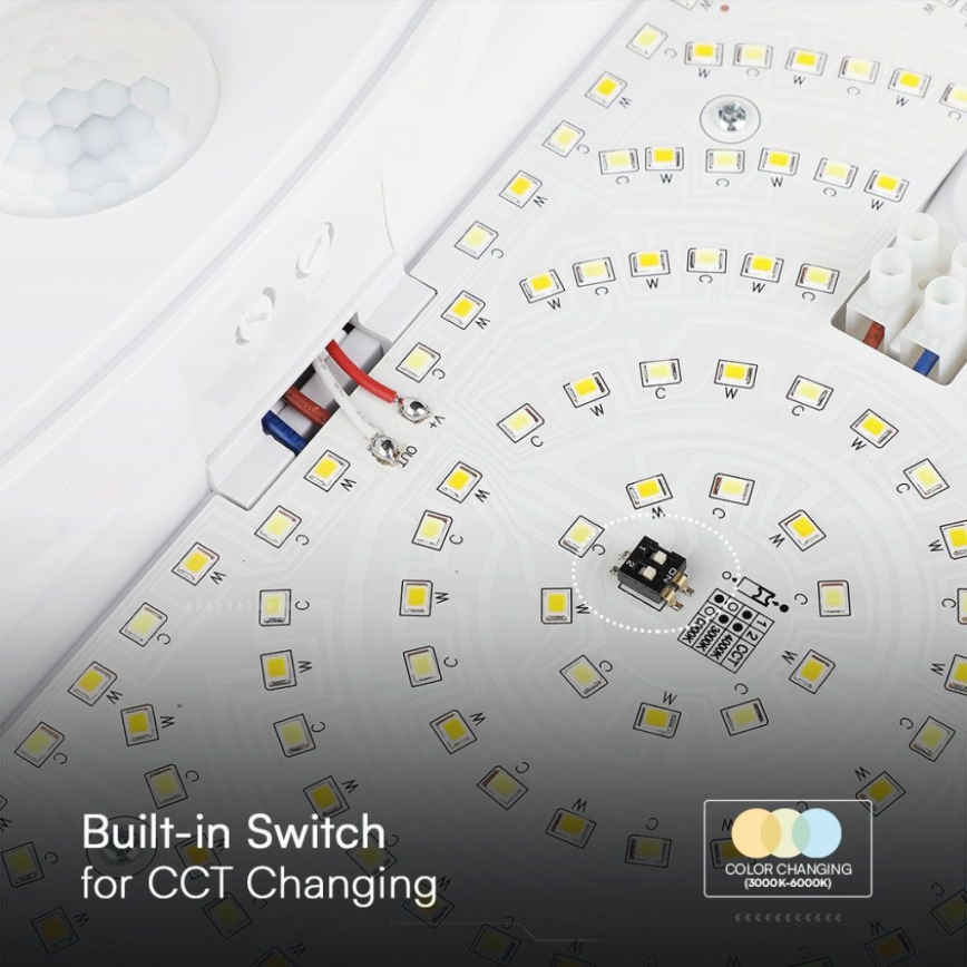 LED Zidna lampa za kupatilo sa senzorom SAMSUNG CHIP LED/15W/230V 3000/4000/6000K IP44 bela