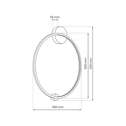 LED Zidna lampa za kupatilo SATURNO LED/25W/230V IP44 antracit