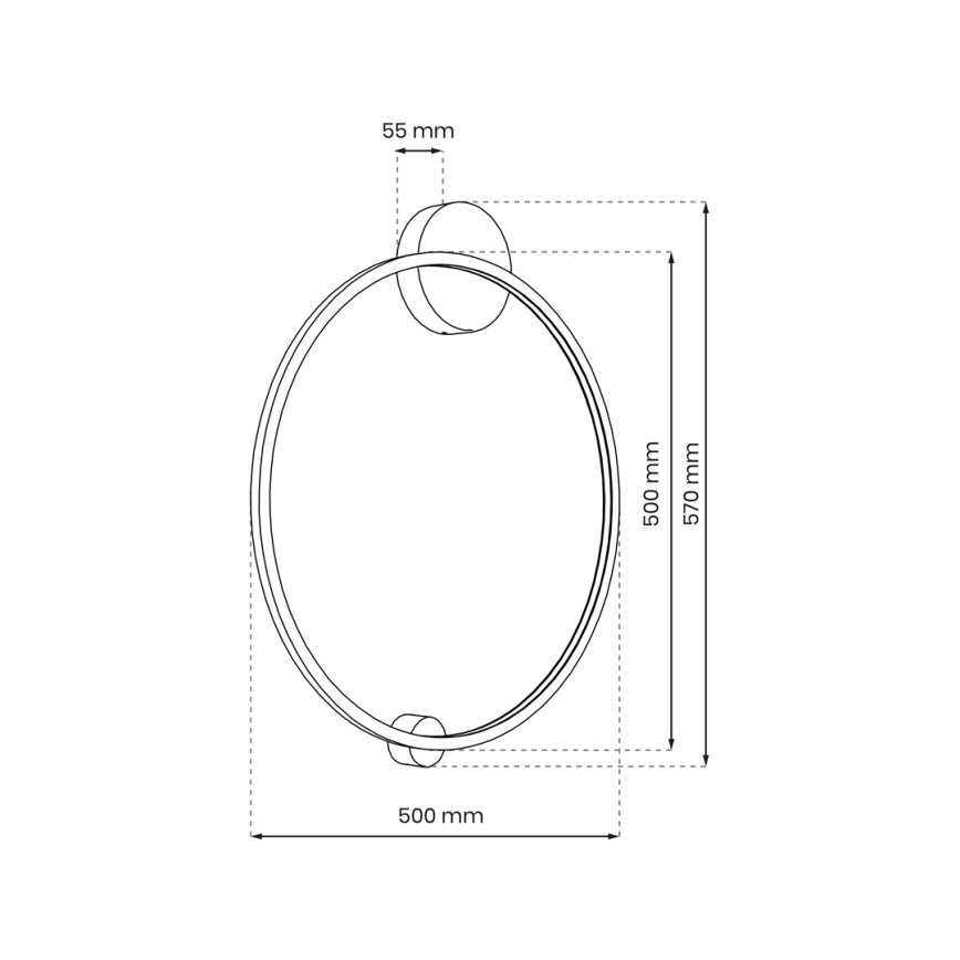 LED Zidna lampa za kupatilo SATURNO LED/25W/230V IP44 antracit