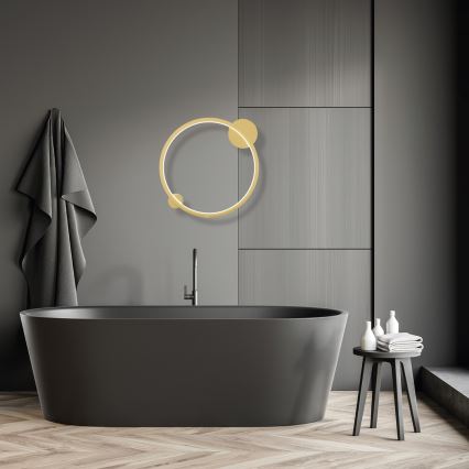 LED Zidna lampa za kupatilo SATURNO LED/25W/230V IP44 zlatna