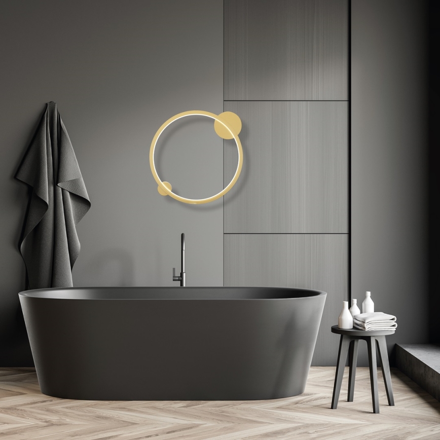 LED Zidna lampa za kupatilo SATURNO LED/25W/230V IP44 zlatna