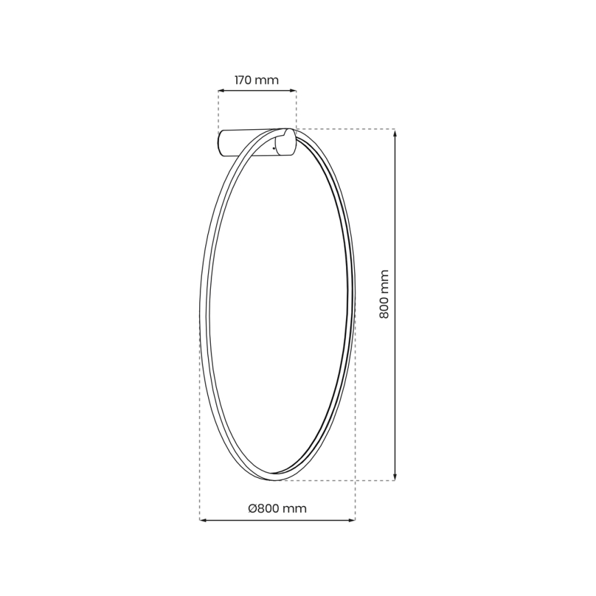 LED Zidna lampa za kupatilo SATURNO LED/46W/230V IP44 zlatna