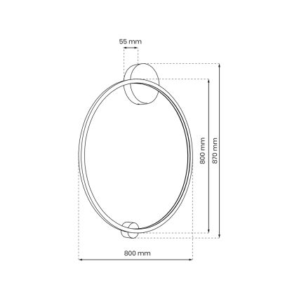 LED Zidna lampa za kupatilo SATURNO LED/46W/230V IP44 zlatna