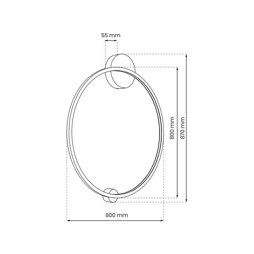 LED Zidna lampa za kupatilo SATURNO LED/46W/230V IP44 zlatna