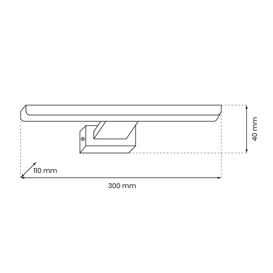 LED Zidna lampa za kupatilo SHINE 1xLED/7W/230V IP44