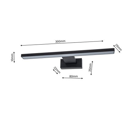 LED Zidna lampa za kupatilo SHINE 1xLED/7W/230V IP44