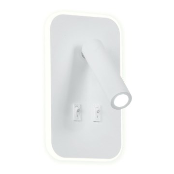LED Zidna reflektorska lampa IRIS LED/14W/230V 3000K bela