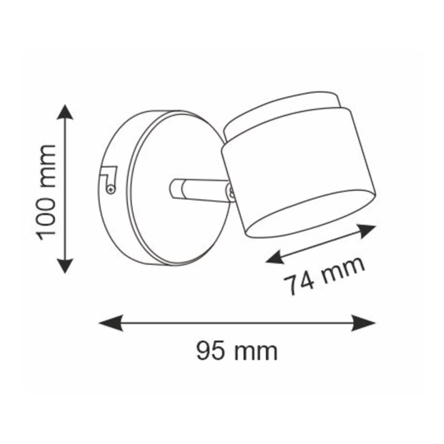 LED Zidna reflektorska lampa KUBIK LED/4,2W/230V bela