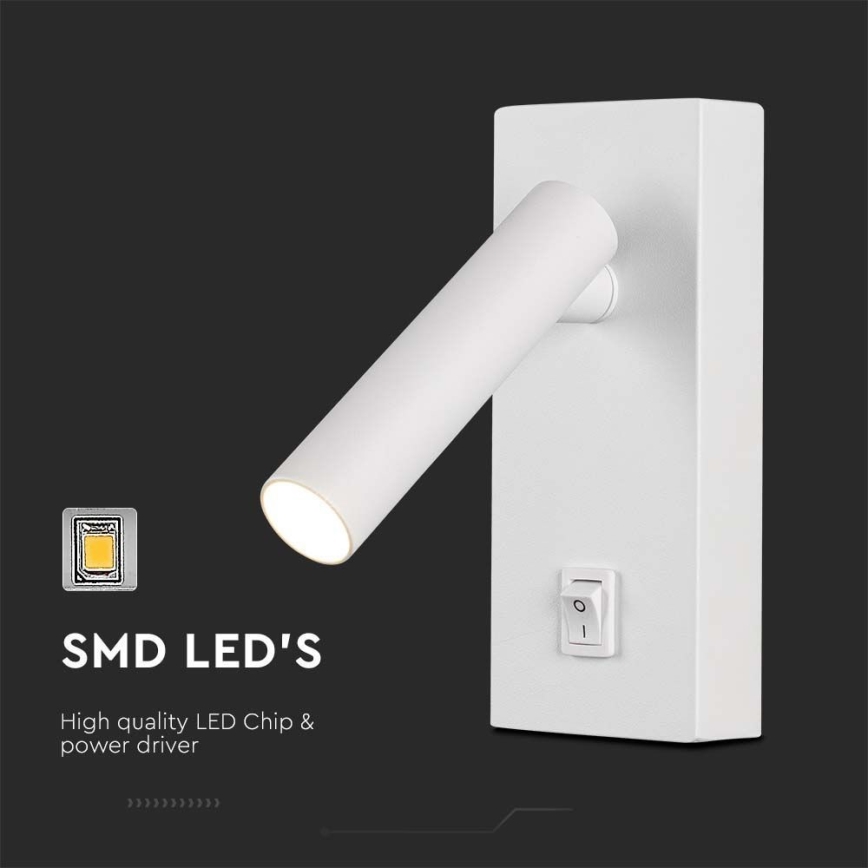 LED Zidna reflektorska lampa LED/2W/230V 4000K bela