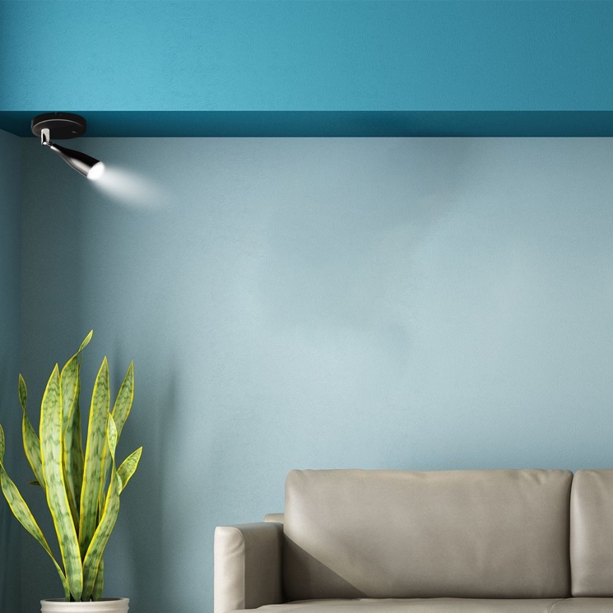 LED Zidna reflektorska lampa LED/4,5W/230V 4000K crno
