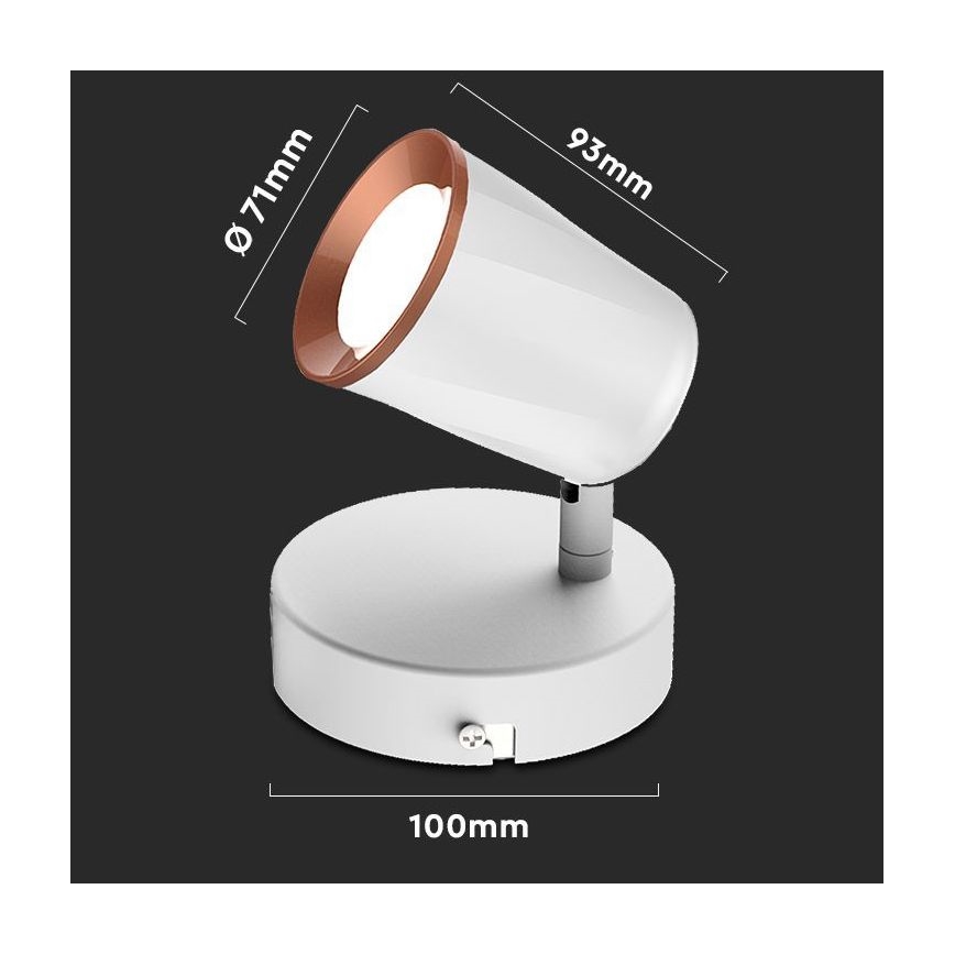 LED Zidna reflektorska lampa LED/5W/230V 3000K bela