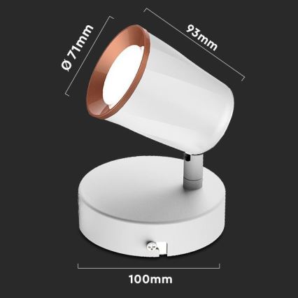 LED Zidna reflektorska lampa LED/5W/230V 4000K bela
